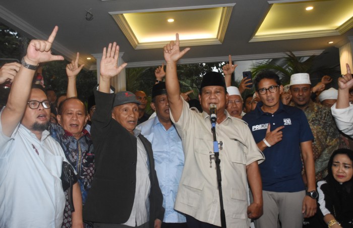 Dalam sehari 3 parpol rival nyatakan dukung prabowo